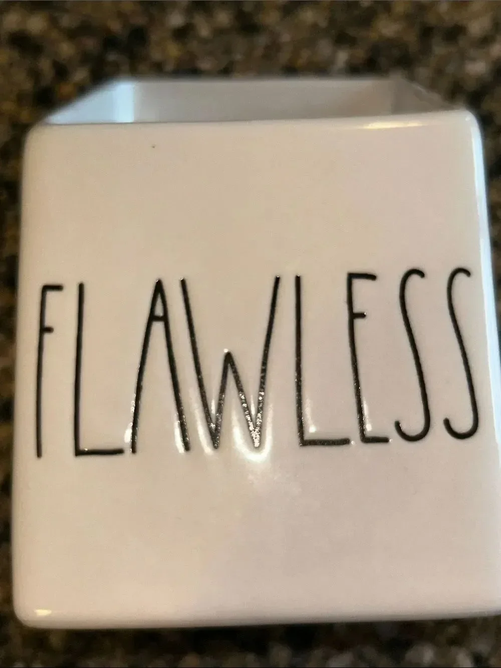 NEW Rae Dunn White Ceramic Makeup Brush Holder with 